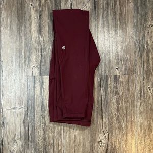 Maroon size 6 28” lululemon leggings